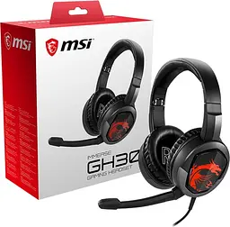 Навушники ігрові MSI Immerse GH30 Black/Red з мікрофоном - мініатюра 6