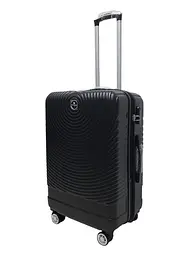 Валіза середня M ABS-пластик Worldline Airtex 652 69×45×29см 88л Чорний - мініатюра 2