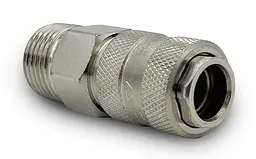 Швидкорознімне з'єднання мама 1/2" зовнішня різь AIRKRAFT SE1-4SM - мініатюра 3