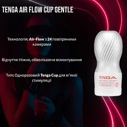 Мастурбатор Tenga Air Flow Cup (Ніжний): 24 повітряні камери для унікальної ніжної та обволікаючої стимуляції