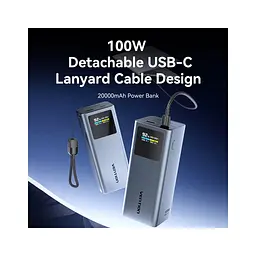 Батарея універсальна Vention 20000 mAh 100W Gray TFT Display Type (FKCH0) - мініатюра 4