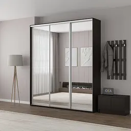 Шафа-купе Idea серія 7 210 x 45 x 210 см Венге темний Дзеркало
