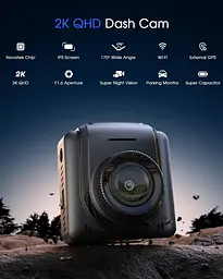 Відеореєстратор Avylet A1/ 2К / 170° / GPS / Wi-Fi / Чорний - мініатюра 7