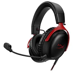 Навушники HyperX бездротові ігрові Cloud III Wireless USB-A/USB-C чорні червоні (77Z46AA) - мініатюра 2