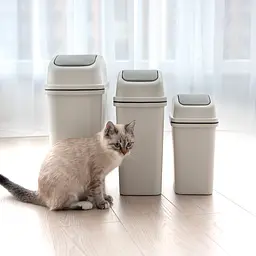 Відро для сміття MBM My Home з кришкою 10 л сіре (BIN-12 10L GRAY) - мініатюра 7