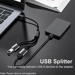 USB-розгалужувач USB-A на 2 USB-А для заряджання та даних - мініатюра 7