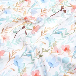 Дитяча постільна білизна в ліжечко AQUARELLE FLOWERS CS3, рожевий (FlowersAquaRedBeigeBlue_34Bubble_140) - мініатюра 12