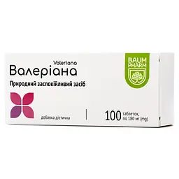 Валеріана натуральна добавка Baum Pharm 100 пігулок