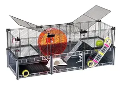 Модульна клітка для хом'яків та мишей Ferplast Multipla Hamster Lagre з аксесуарами чорна 107.5x37.5x42 см 57007417 - мініатюра 5