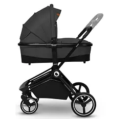 Універсальна коляска 3 в 1 Lionelo Mika Grey Graphite, темно-сіра (LO-MIKA 3IN1 GREY GRAPHITE) - мініатюра 4
