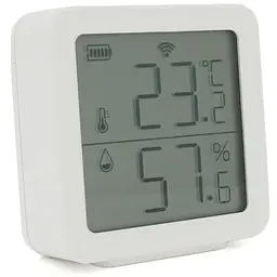 Датчик температури та вологості TH05 Tuya, -5°С - 55С°, з екраном, Bluetooth 5.0 BLE, сумісний з Tuya, Smart Life, 38х38х12мм