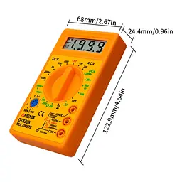 Цифровий мультиметр ANENG AN-DT830X, V, A, R, C, функція hFE (AN-DT830X) - мініатюра 3