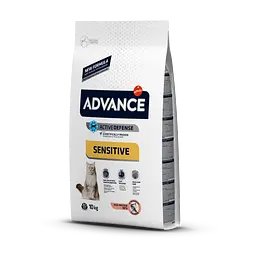 Сухий корм для котів з чутливим травленням Advance Cat Salmon Sensitive, з лососем і рисом, 10 кг