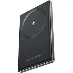 УМБ Choetech Magnetic Wireless 5000mAh 20W PD Qi-15W USB-C In/Out, тонкий, черный (B738-CCBK)