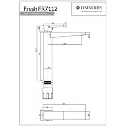 Змішувач для раковини Omnires Fresh chrome (FR7112CR) - мініатюра 2