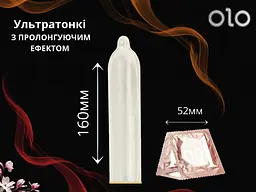 Презервативи Olo пролонгуючі з точками ребристі 10 шт. (ROZ6501053310) - мініатюра 2