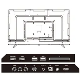 ТБ 55 Mystery MTV-5560UDT2 4K/Android 11/DVB-T2/2xUSB 2.0/3хHDMI/CI-слот/Wi-Fi/Чорний - мініатюра 3