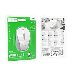 Комп'ютерна миша Hoco GM41 Exciting dual-mode business wireless mouse Білий - мініатюра 2