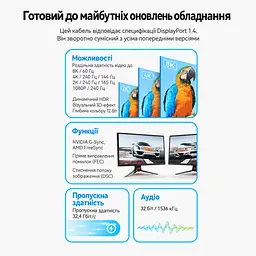 Відеокабель Vention HCFLH Mini DisplayPort - DisplayPort 1.4 8K 60 Гц 2 м синій (HCFLH) - мініатюра 7
