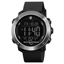 Чоловічий наручний годинник 033 Де б не був Black-Silver-Black Awarder acs0031940 - мініатюра 2