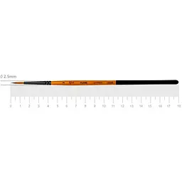 Пензель синтетика кругла FLAME 1368R №3 коротка ручка Rosa