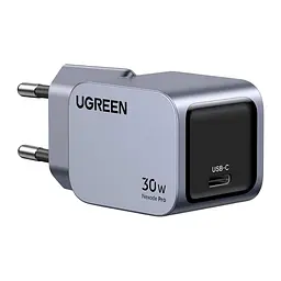 Зарядний пристрій Ugreen USB-C PD30W GaN X703 gray (35006) - мініатюра 2