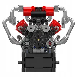 Конструктор двигун Mould King Ferrari V8 моторизований восьмициліндровий для дітей та дорослих мотор 750 деталей - мініатюра 4