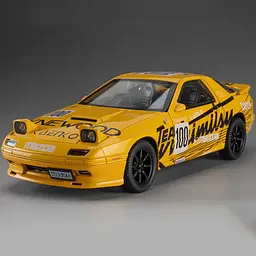 Колекційна металева модель автомобіля АвтоЕксперт Mazda RX-7 з інерцією, світлом та звуком 1:24 - мініатюра 2