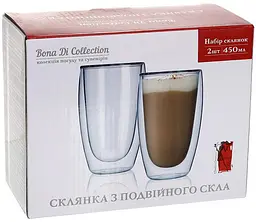 Набір 2 термосклянки Lorenza з подвійними стінками Bona 450 мл kuh0007181
