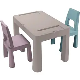 Комплект меблів Tega Baby Teggi Multifun + 2 стільця stone/heather/turquoise