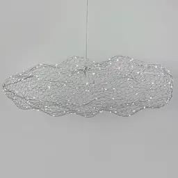 Декоративна люстра-хмаринка LED CLOUD у білому корпусі 80х45 см | Арт. MJ 83-800 WT | Line F