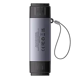 Кардрідер Baseus Airjoy USB-A & USB-C to SD/TF Grey (WKQX060113) [83622] - мініатюра 5