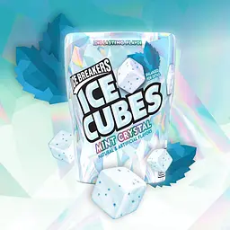 Жувальна гумка Ice Breakers Ice Cubes Mint Crystal Gum 92 g - мініатюра 2