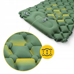 Надувний килимок (каремат) Mountain Goat 190 x 58 x 5 см з вбудованим насосом MG0010 Navy Green (P-5905973400909) - мініатюра 6