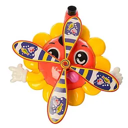 Дитяча каталка на палиці "Квіточка" Bambi 363(Yellow-Orange) рухомі деталі