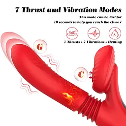 Вібратор для подвійної стимуляції Silicone Vibrator 7 Powerful Modes Boss Series 63-00075 103504 - мініатюра 4