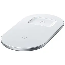 Зарядне бездротове BASEUS Simple 2-in-1 Wireless Charger 18W Max (WXJK-02) біле