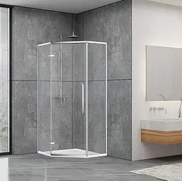 Душова кабіна Dusel DL197H Chrome 1000x1000x1900, Хром, Універсальна, прозорий, хром, 100x100 - мініатюра 3