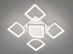 Люстра стельова LED Diasha S8060/4+1WH 72W, з ІЧ пультом, для спальні, вітальні, коридору, IP20 - мініатюра 3