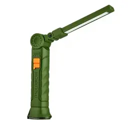 Акумуляторна складана лампа WORKLIGHT G-52 LED COB поворот на 180° Зелений