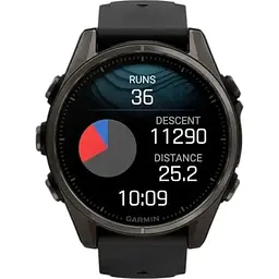 Смарт-годинник Garmin Fenix ​​8 Amoled Sapphire Carbon Gray DLC Tit. w. Black/Pebble Gray S. Band 43 mm (010-02903-20) - мініатюра 8