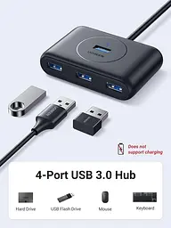 USB-Хаб Ugreen CR113 USB 3.0 Hub 1m (Black) (UGR-20291) - мініатюра 5