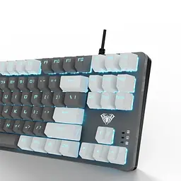 Клавіатура F3287 KRGD Blue EN/UA White/Grey, USB, кабель 1.6 м, 359 х 128.6 х 37.1 мм Aula teh0028289 - мініатюра 3