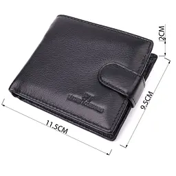 Гаманець для чоловіків зручного розміру з натуральної шкіри ST Leather 22463 чорний - мініатюра 6
