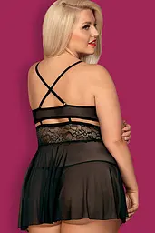 Спокусливий бебі дол, XXL (чорний) Obsessive 838-BAB-1 babydoll - мініатюра 2