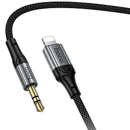 Аудіо кабель Aux Hoco UPA33A Nuevo Lightning to AUX 3.5 мм 1.5 м Black - мініатюра 4