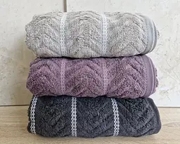 Набір турецьких махрових рушників Cestepe MicroCotton Premium 3 штуки 50x90 Multi 3 щільність 600 г/м2 - мініатюра 3