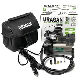 Автомобільний компресор URAGAN 12V 12А 35л/хв 150Вт 1 м шланг (90110)