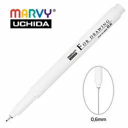 Лінер Marvy for Drawing 0.6 мм чорний 4600-S