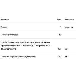 Ацидофіли, пробіотик та пребіотик морквяного соку Solaray Acidophilus 3 Strain Probiotic & Prebiotic Carrot Juice 30 вегетаріанських капсул - мініатюра 3